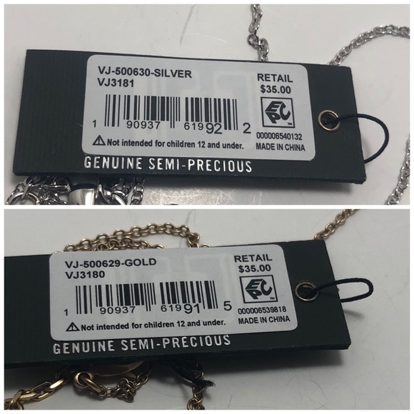 Vince Camuto Trapped Semiprecious Stone Necklace - Picture 5 of 8